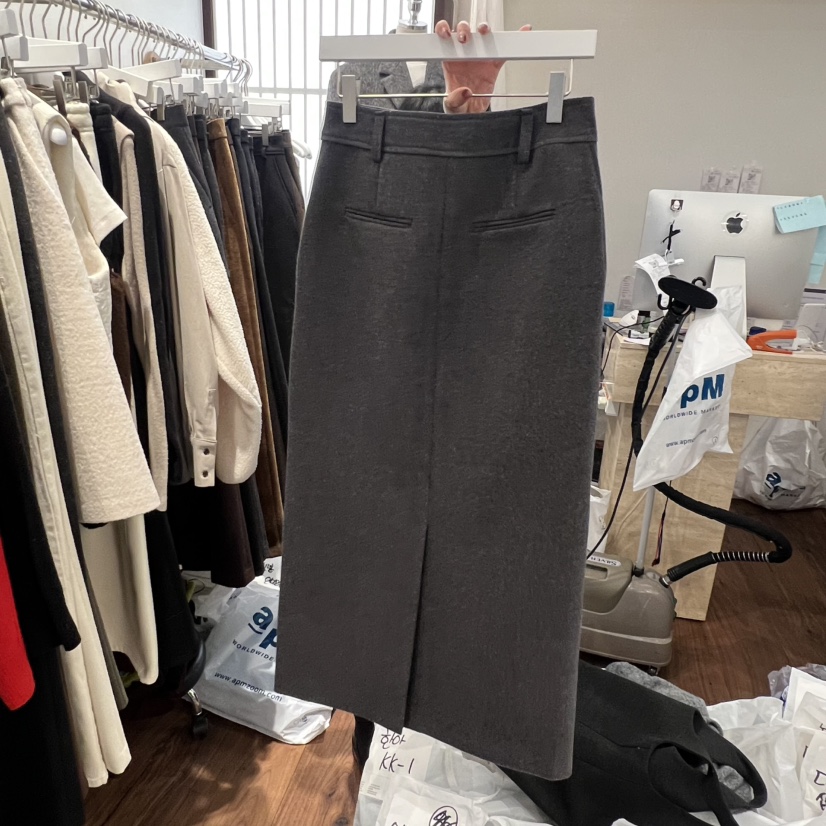 UNDERSTANDING東大門㊣實拍女裝新品職業時尚半身裙中短裙羊毛UNDERSTANDING半身裙/中短裙
