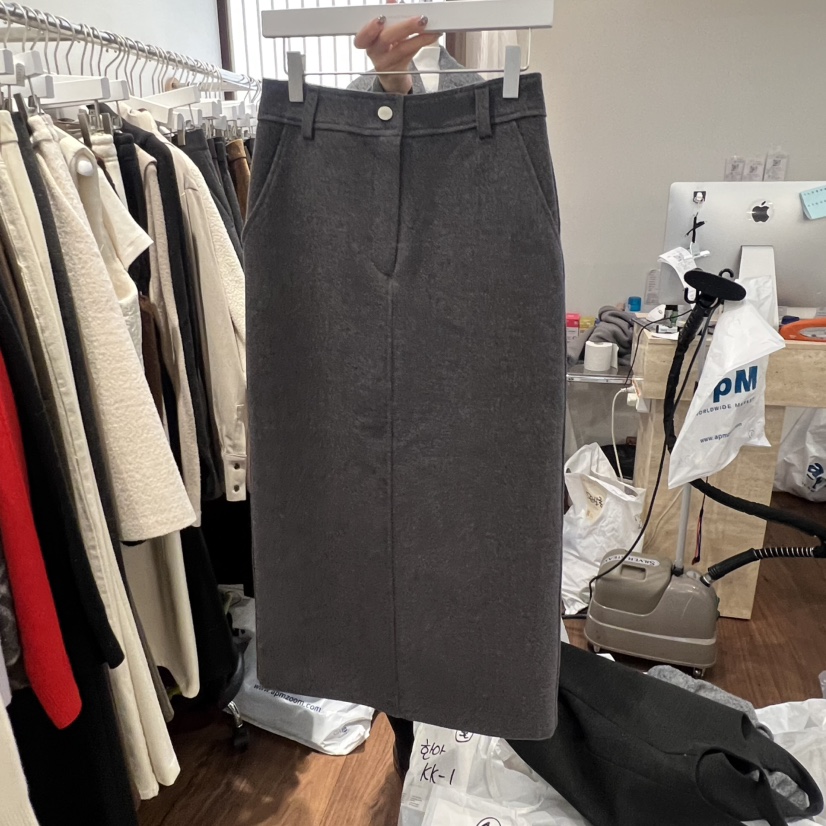 UNDERSTANDING東大門㊣實拍女裝新品職業時尚半身裙中短裙羊毛UNDERSTANDING半身裙/中短裙圖色2