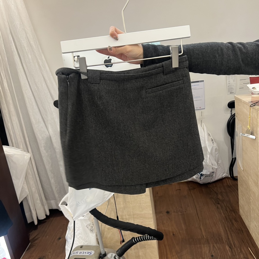 UNDERSTANDING東大門㊣實拍女裝新品真品25秋冬裙褲含腰帶蕾絲UNDERSTANDING裙褲