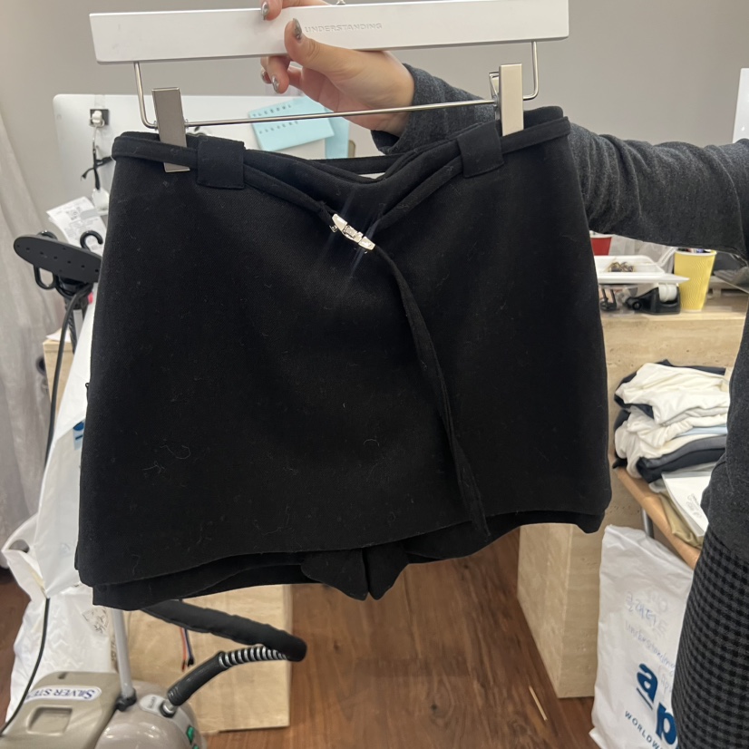 UNDERSTANDING東大門㊣實拍女裝新品真品25秋冬裙褲含腰帶蕾絲UNDERSTANDING裙褲圖色2