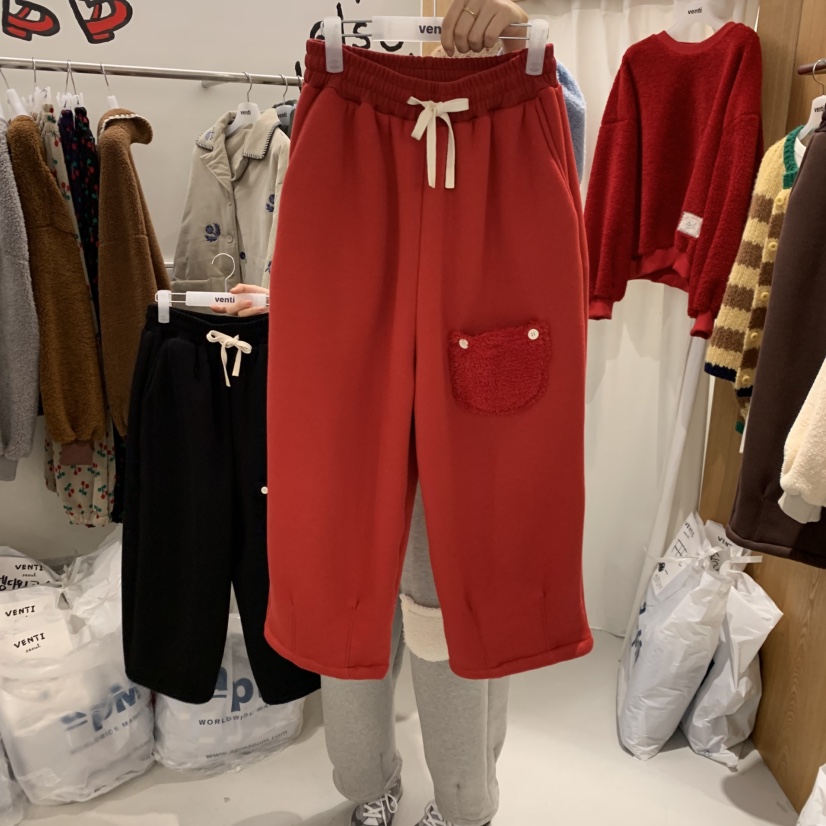 VENTI韓國直郵㊣女裝新品25秋冬熱賣休閑真品推薦休閑褲加絨VENTI休閑褲圖色1