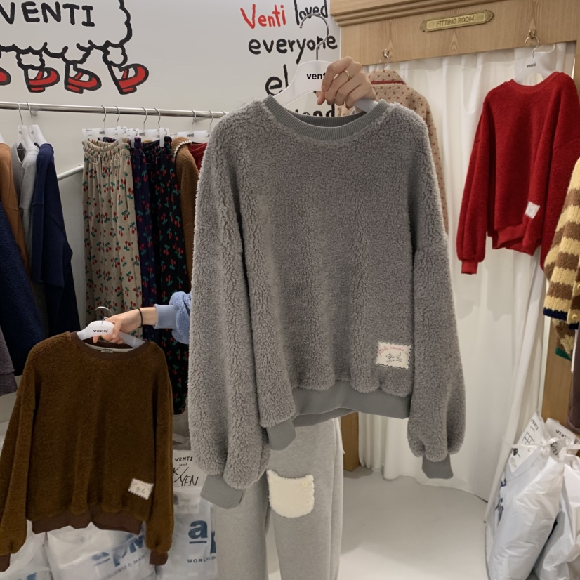 VENTI韓國代購㊣女裝新品時尚人氣推薦休閑熱賣真品25秋冬衛衣VENTI衛衣圖色1