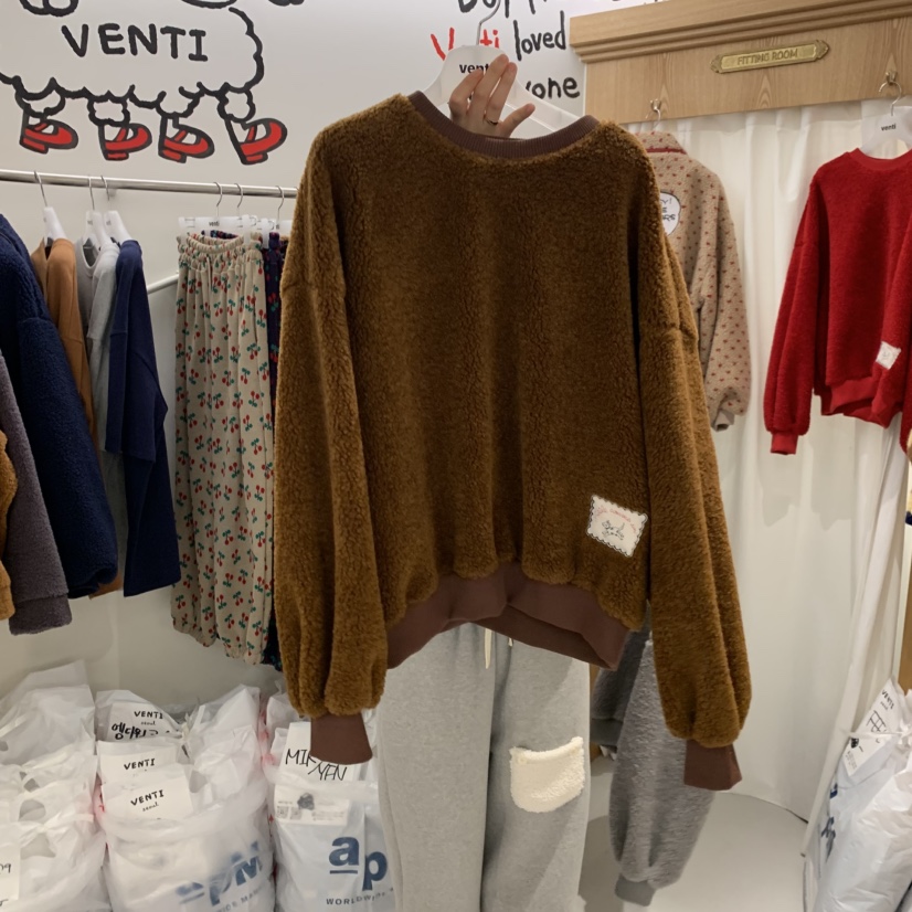 VENTI韓國代購㊣女裝新品時尚人氣推薦休閑熱賣真品25秋冬衛衣VENTI衛衣圖色2