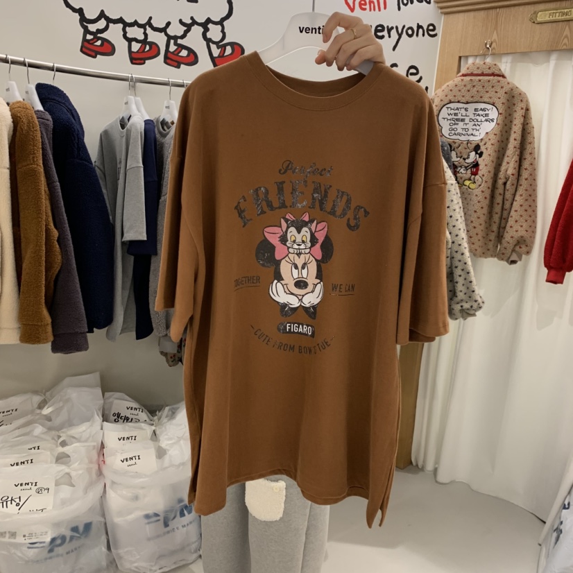 VENTI東大門㊣代購女裝新款熱賣人氣時尚休閑真品25秋冬T恤VENTIT恤圖色1