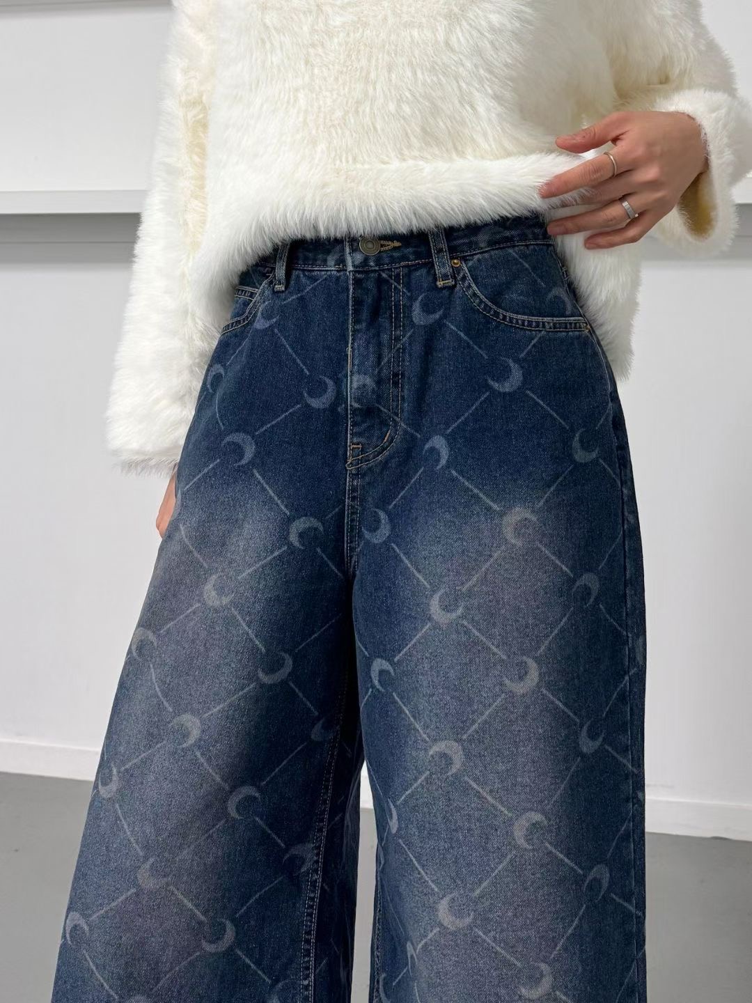 DOUBLEM韓國代購㊣女士新款職業時尚人氣推薦熱賣休閑牛仔褲DOUBLEM牛仔褲