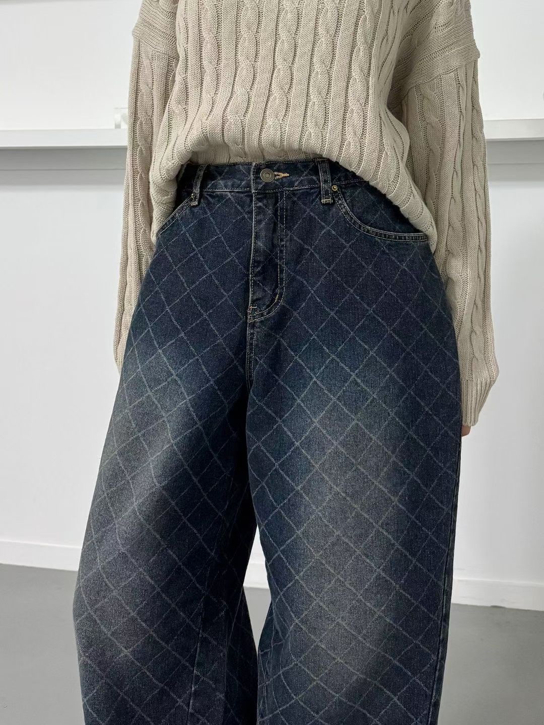 DOUBLEM東大門㊣代購女裝新款真品推薦熱賣時尚人氣休閑牛仔褲DOUBLEM牛仔褲