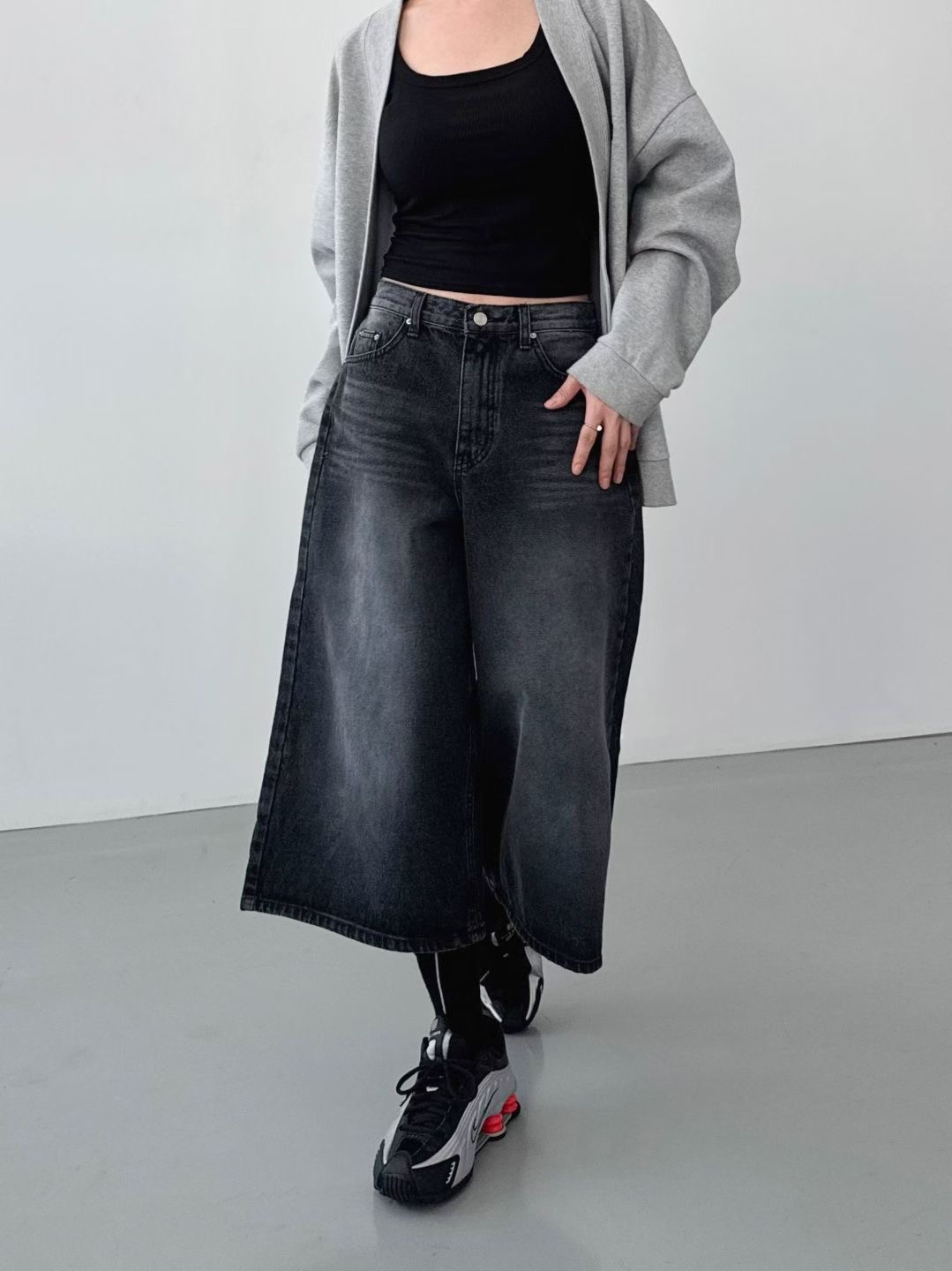 DOUBLEM韓國代購㊣女裝新款職業人氣推薦時尚25秋冬真品牛仔褲DOUBLEM牛仔褲