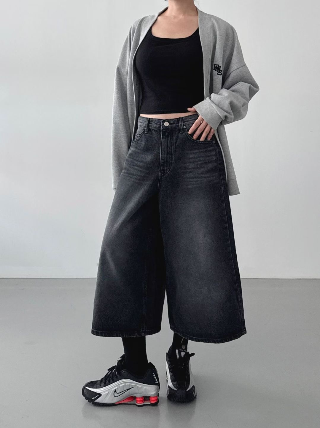 DOUBLEM韓國代購㊣女裝新款職業人氣推薦時尚25秋冬真品牛仔褲DOUBLEM牛仔褲圖色1