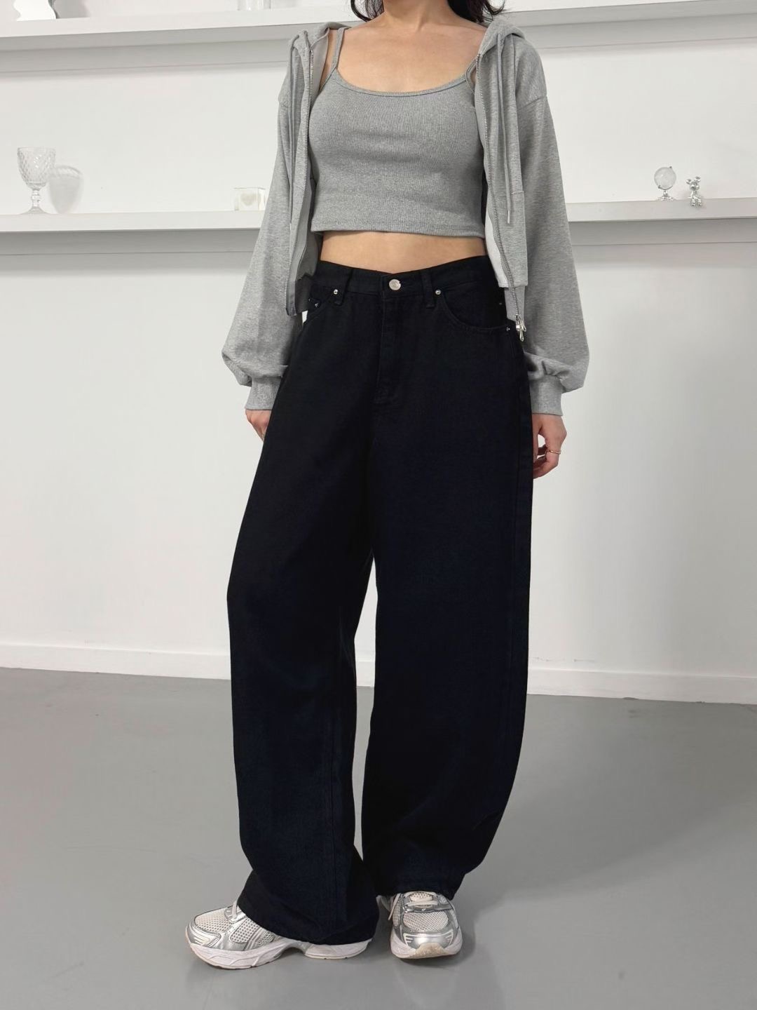 DOUBLEM東大門㊣實拍女裝新品人氣25秋冬熱賣時尚職業牛仔褲DOUBLEM牛仔褲圖色3