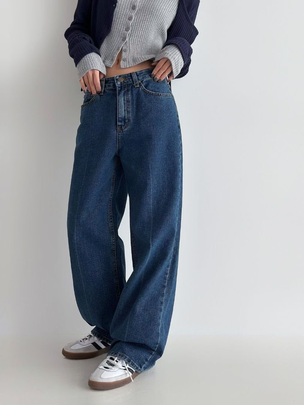 DOUBLEM東大門㊣實拍女士新款熱賣時尚職業人氣休閑牛仔褲加絨DOUBLEM牛仔褲