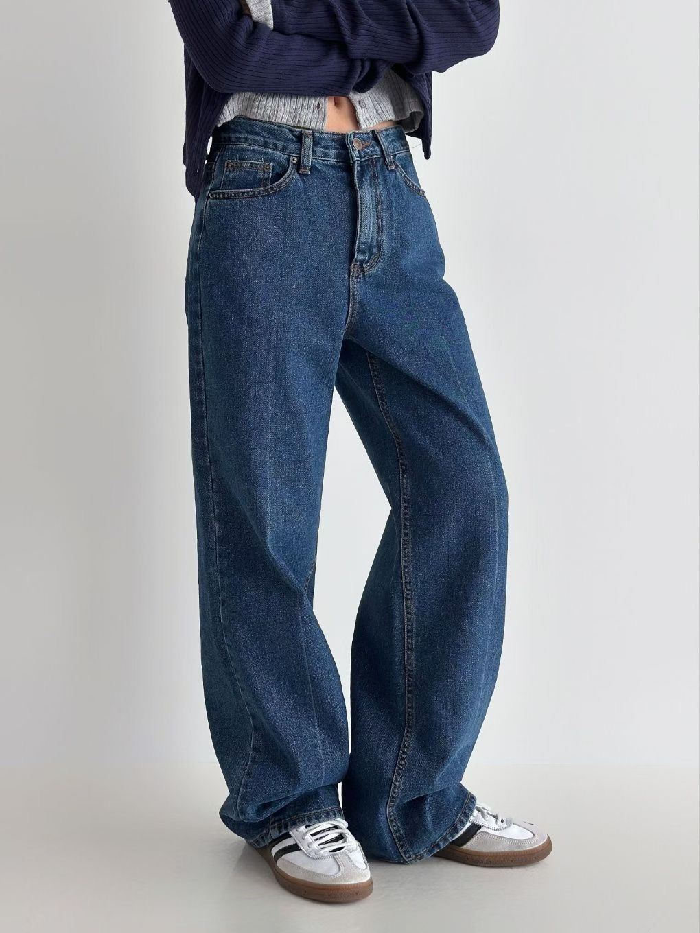 DOUBLEM東大門㊣實拍女士新款熱賣時尚職業人氣休閑牛仔褲加絨DOUBLEM牛仔褲