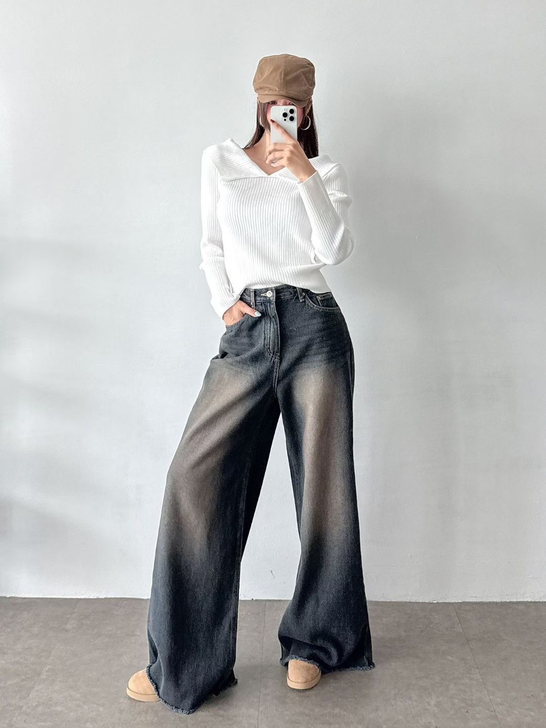 DOUBLEM東大門㊣直郵女裝新品職業時尚推薦休閑熱賣真品牛仔褲DOUBLEM牛仔褲