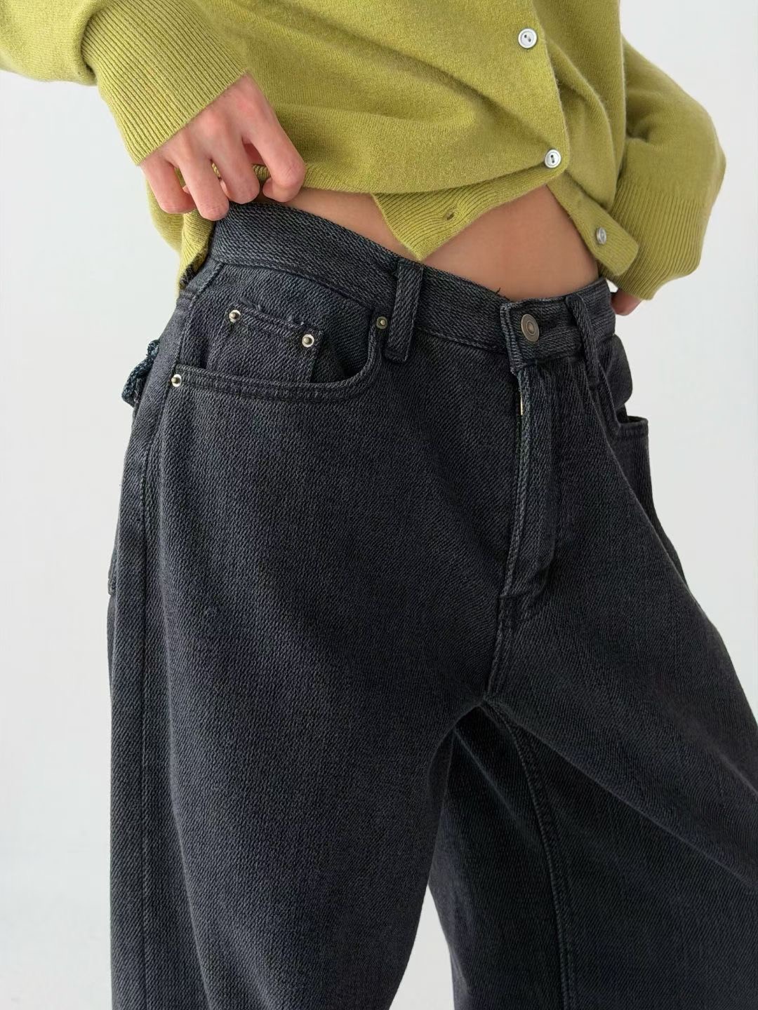 DOUBLEM東大門㊣直郵女裝新款推薦真品熱賣人氣職業休閑牛仔褲DOUBLEM牛仔褲