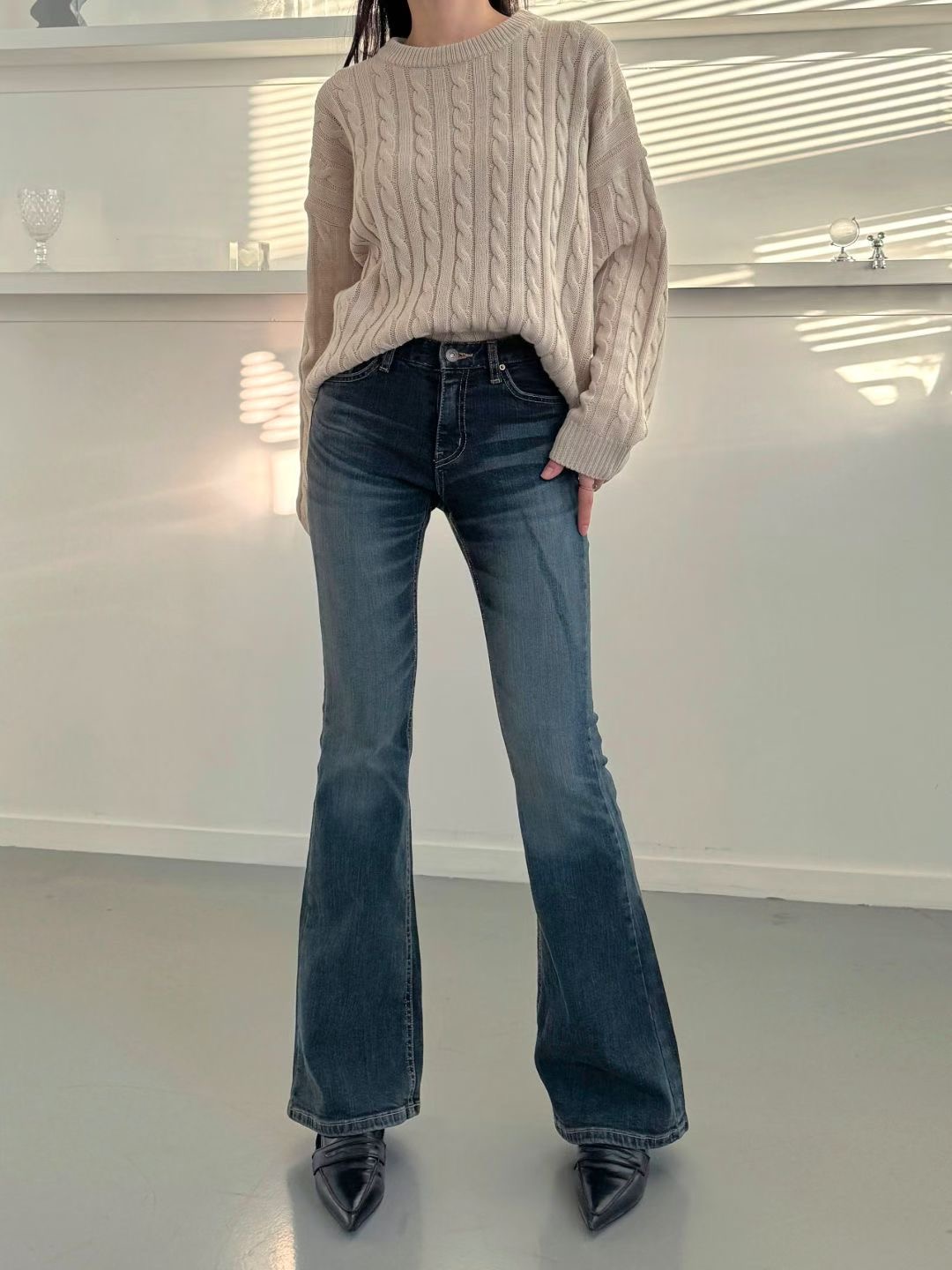 DOUBLEM東大門㊣直郵女裝新款熱賣真品時尚職業人氣推薦牛仔褲DOUBLEM牛仔褲圖色1