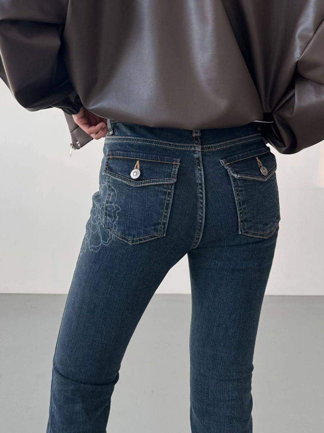 DOUBLEM東大門㊣直郵女士新品時尚休閑熱賣25秋冬真品牛仔褲DOUBLEM牛仔褲