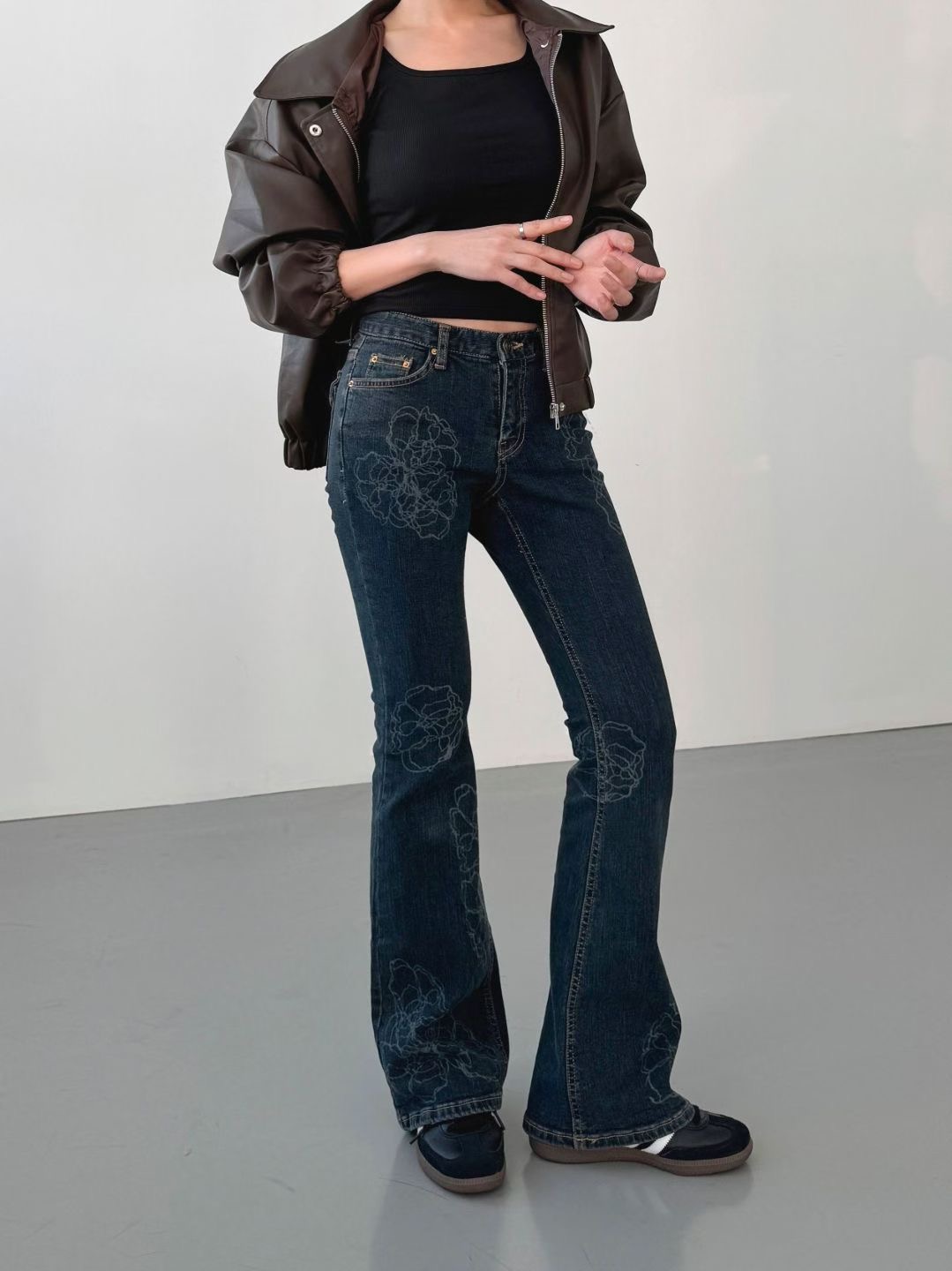 DOUBLEM東大門㊣直郵女士新品時尚休閑熱賣25秋冬真品牛仔褲DOUBLEM牛仔褲圖色1