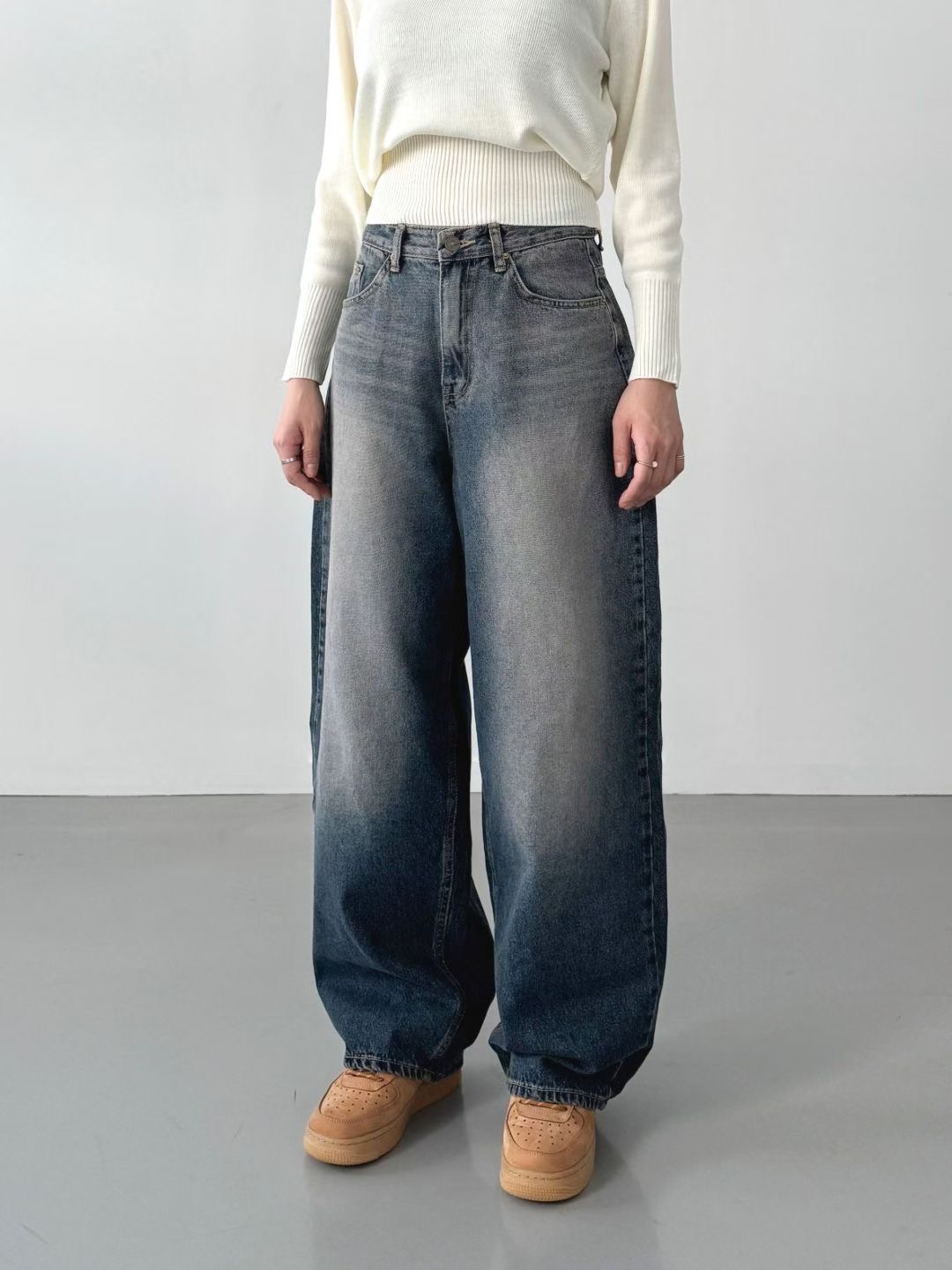 DOUBLEM東大門㊣直郵女士新品熱賣時尚25秋冬人氣推薦牛仔褲DOUBLEM牛仔褲圖色1