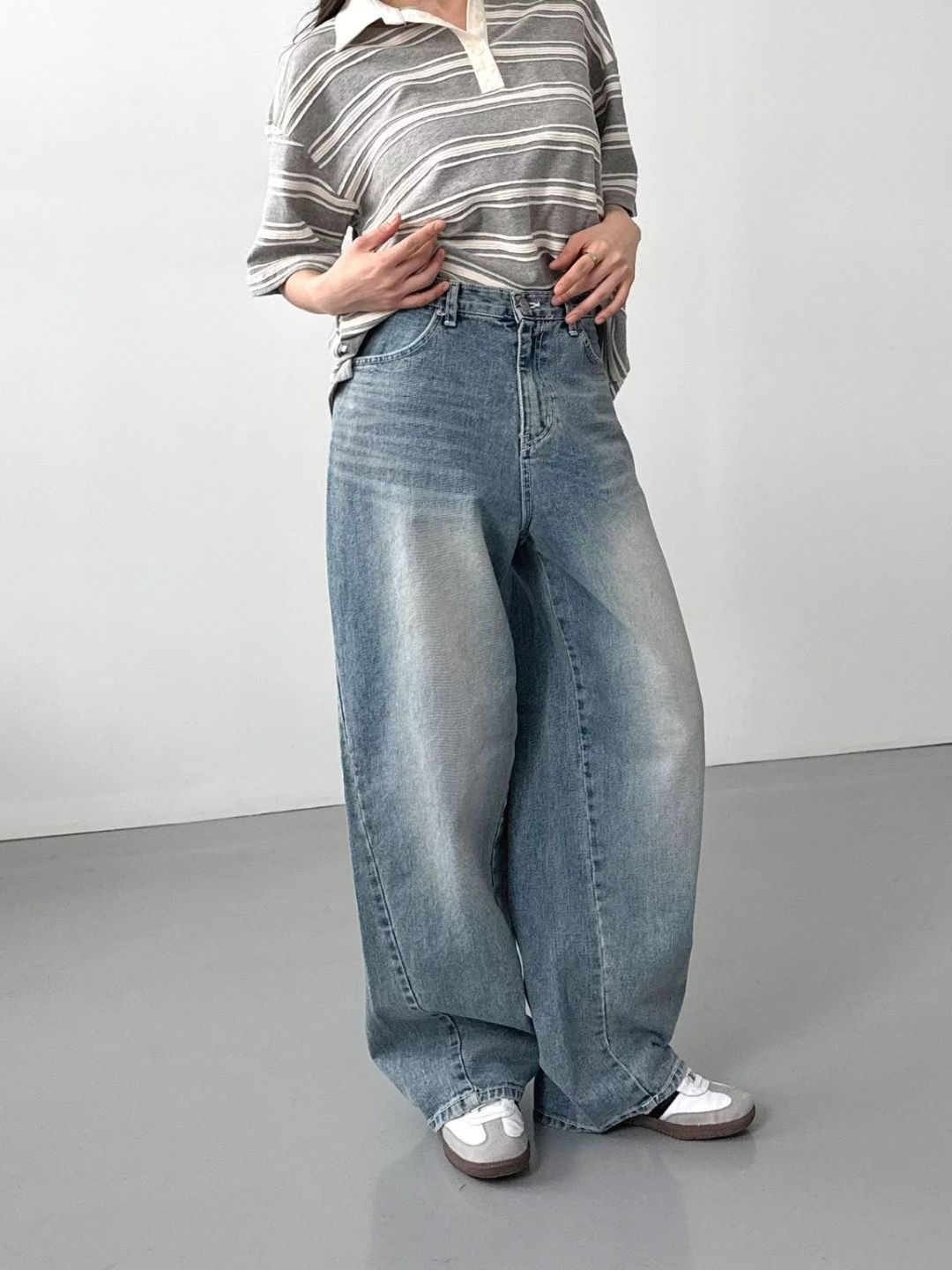 DOUBLEM東大門㊣直郵女士新款時尚真品25秋冬推薦休閑牛仔褲DOUBLEM牛仔褲