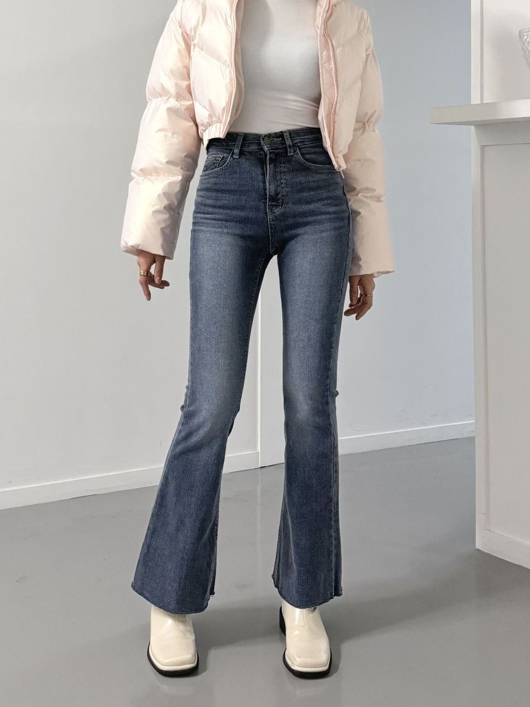 DOUBLEM東大門㊣實拍女裝新品休閑25秋冬時尚人氣牛仔褲加絨DOUBLEM牛仔褲