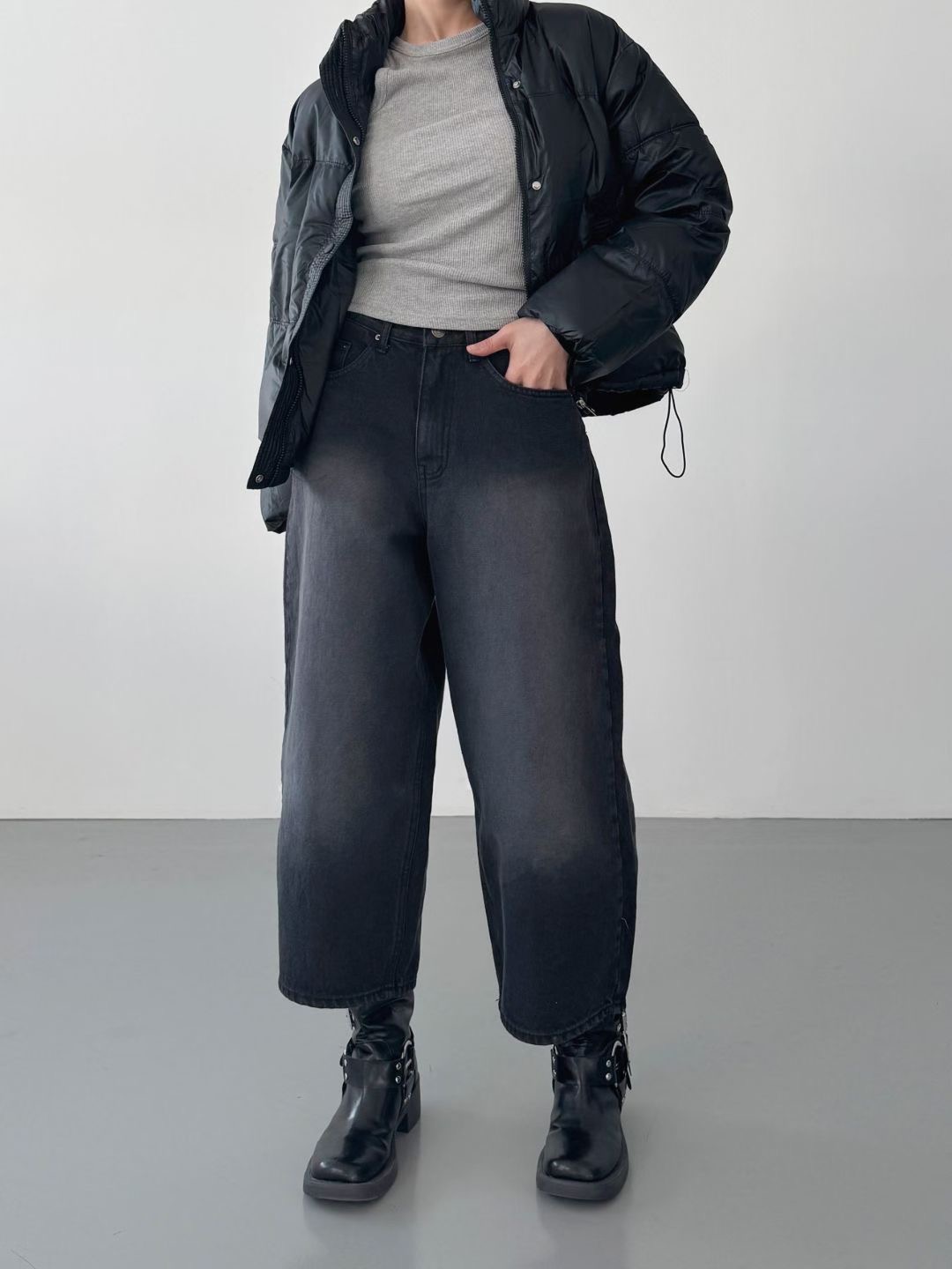 DOUBLEM東大門㊣實拍女士新款人氣真品時尚職業推薦休閑牛仔褲DOUBLEM牛仔褲圖色1