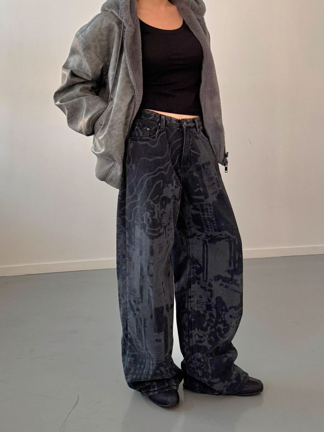 DOUBLEM東大門㊣直郵女裝新品人氣25秋冬真品休閑推薦牛仔褲DOUBLEM牛仔褲圖色2