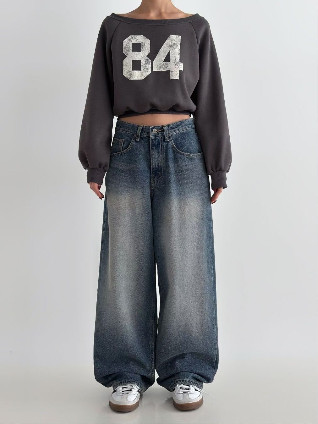 DOUBLEM韓國代購㊣女士新品時尚推薦休閑職業25秋冬人氣牛仔褲DOUBLEM牛仔褲圖色1