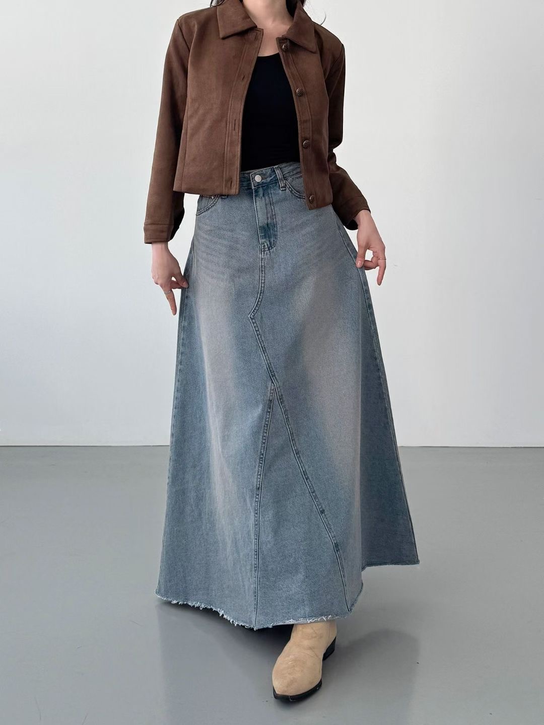 DOUBLEM東大門㊣代購女裝新款熱賣職業真品時尚25秋冬人氣長裙DOUBLEM長裙