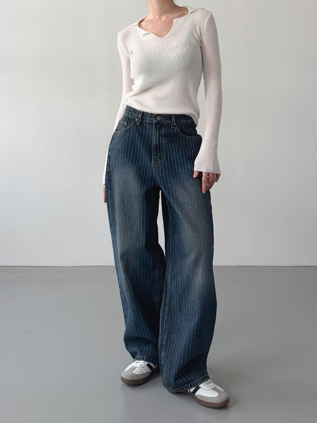 DOUBLEM東大門㊣代購女裝新品職業熱賣25秋冬真品休閑牛仔褲DOUBLEM牛仔褲圖色1