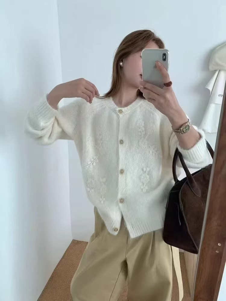 Y.BUTTERFIY東大門㊣直郵女士新款人氣推薦時尚休閑毛衣開衫Y.BUTTERFIY毛衣圖色2