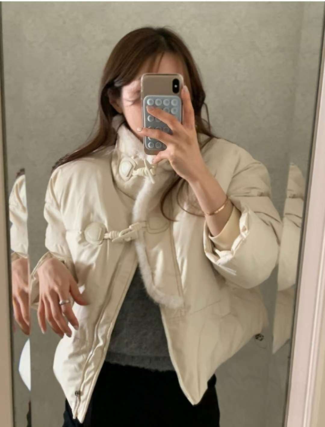 Y.BUTTERFIY韓國直郵㊣女裝新款休閑職業25秋冬短款棉服填充Y.BUTTERFIY短款棉服