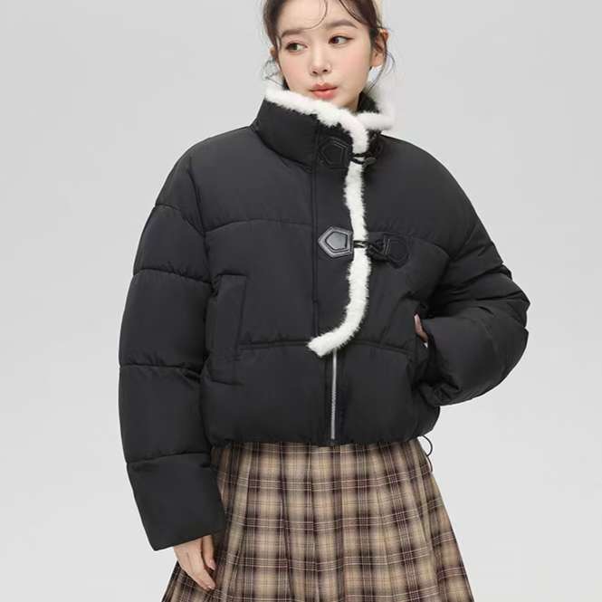 Y.BUTTERFIY韓國直郵㊣女裝新款休閑職業25秋冬短款棉服填充Y.BUTTERFIY短款棉服圖色1