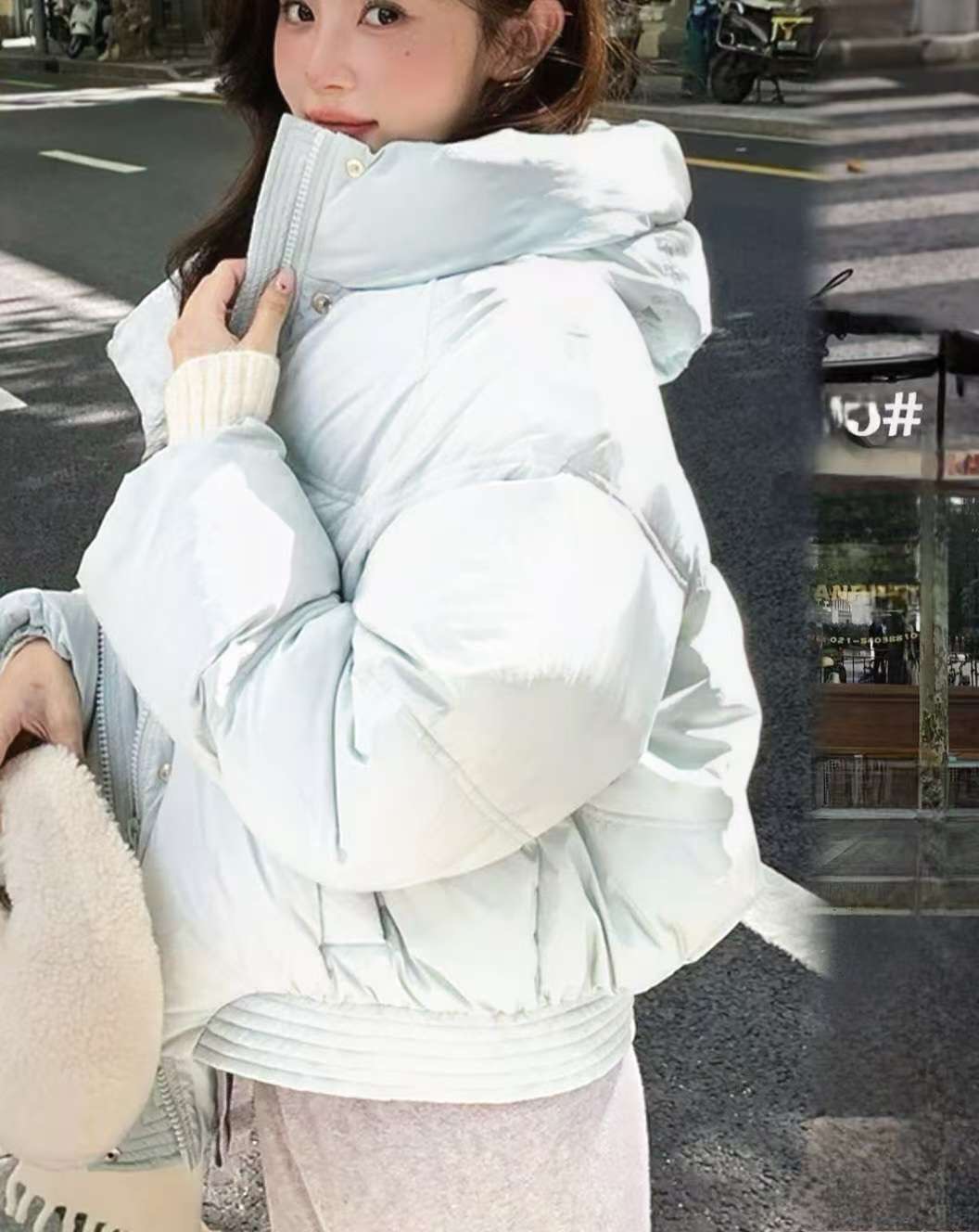 Y.BUTTERFIY韓國直郵㊣女士新款真品職業人氣熱賣短款棉服Y.BUTTERFIY短款棉服