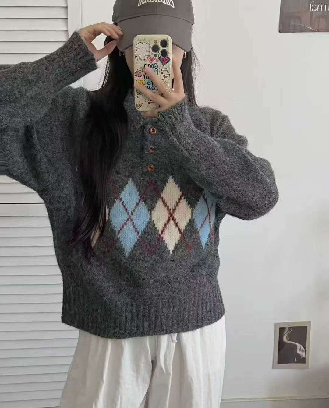 Y.BUTTERFIY韓國直郵㊣女裝新款人氣熱賣休閑推薦時尚毛衣Y.BUTTERFIY毛衣圖色3