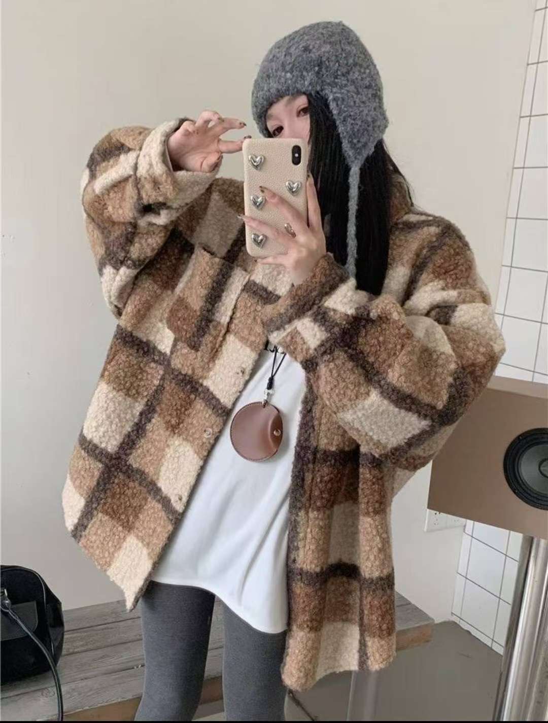 Y.BUTTERFIY韓國直郵㊣女裝新款真品人氣推薦襯衫蕾絲衫格子Y.BUTTERFIY襯衫/蕾絲衫圖色3