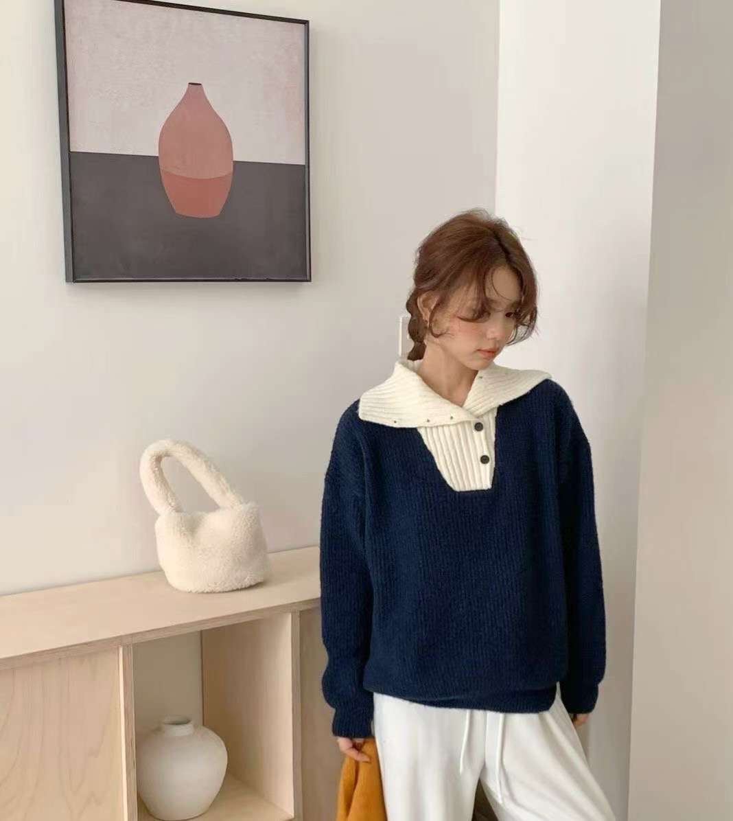 Y.BUTTERFIY韓國直郵㊣女士新品熱賣人氣推薦職業休閑毛衣Y.BUTTERFIY毛衣