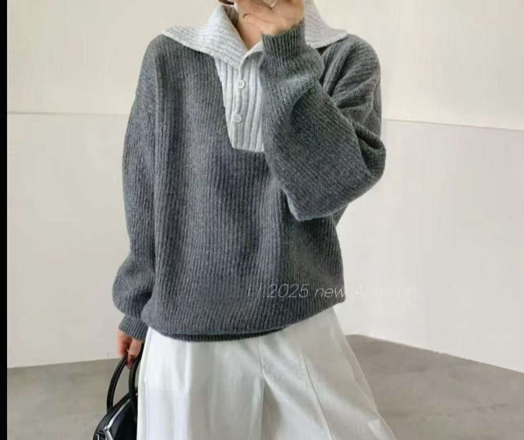 Y.BUTTERFIY韓國直郵㊣女士新品熱賣人氣推薦職業休閑毛衣Y.BUTTERFIY毛衣圖色1