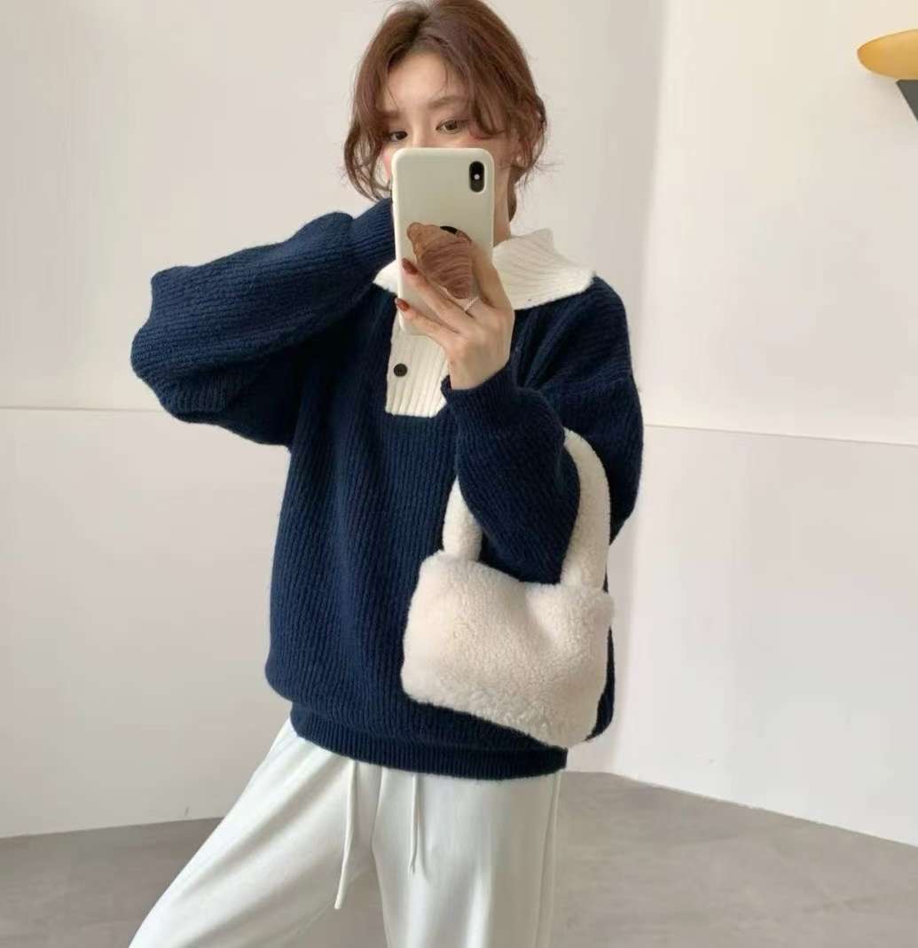 Y.BUTTERFIY韓國直郵㊣女士新品熱賣人氣推薦職業休閑毛衣Y.BUTTERFIY毛衣圖色2