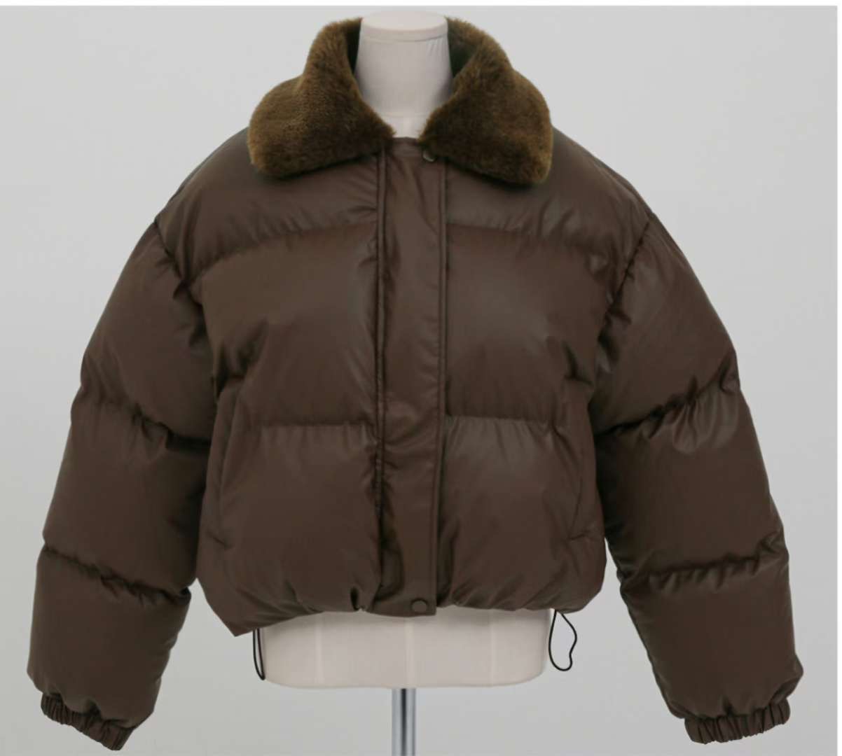 Y.BUTTERFIY韓國代購㊣女裝新品時尚熱賣休閑職業短款棉服Y.BUTTERFIY短款棉服圖色2