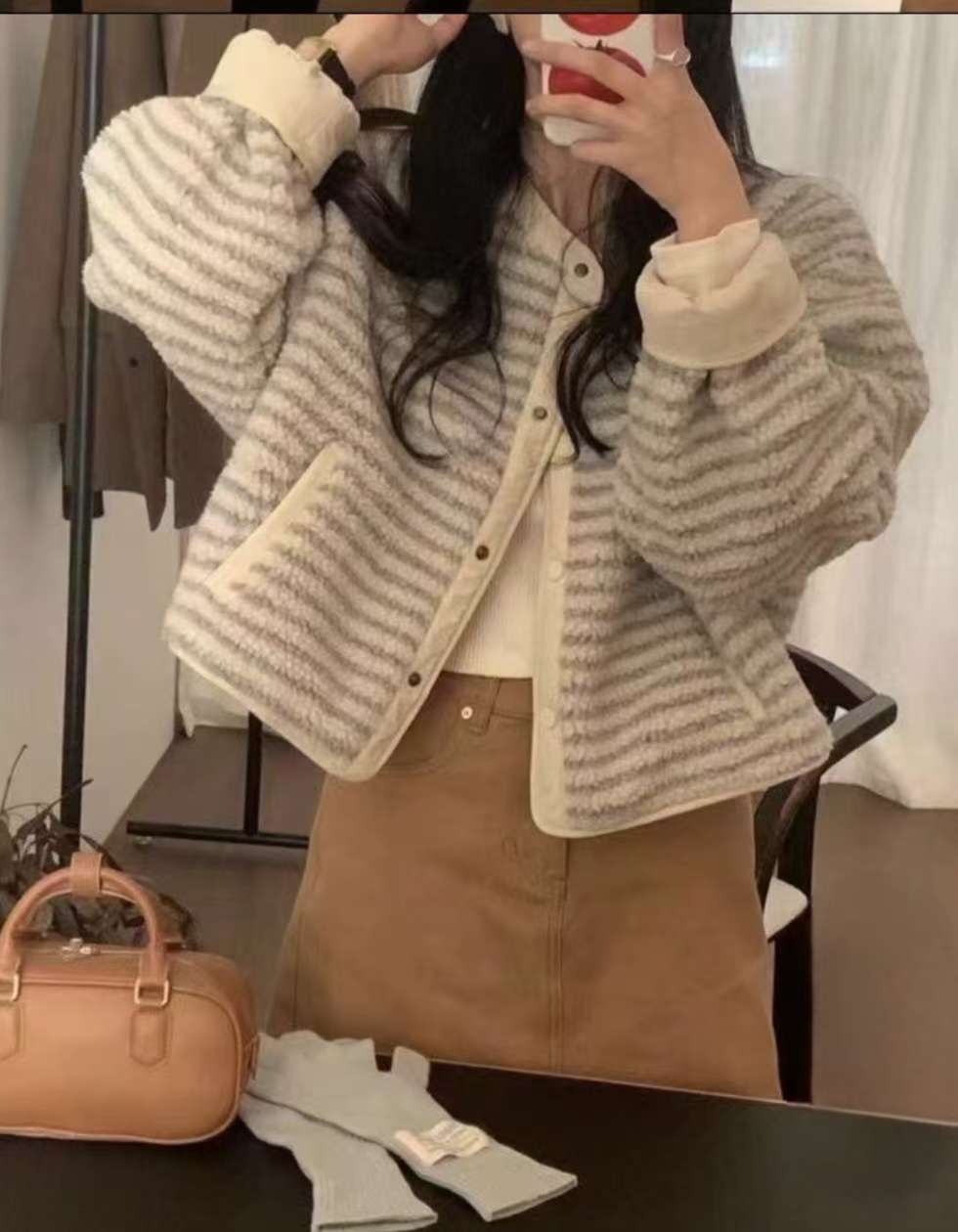 Y.BUTTERFIY東大門㊣直郵女士新品熱賣職業時尚真品夾克條紋Y.BUTTERFIY夾克圖色2