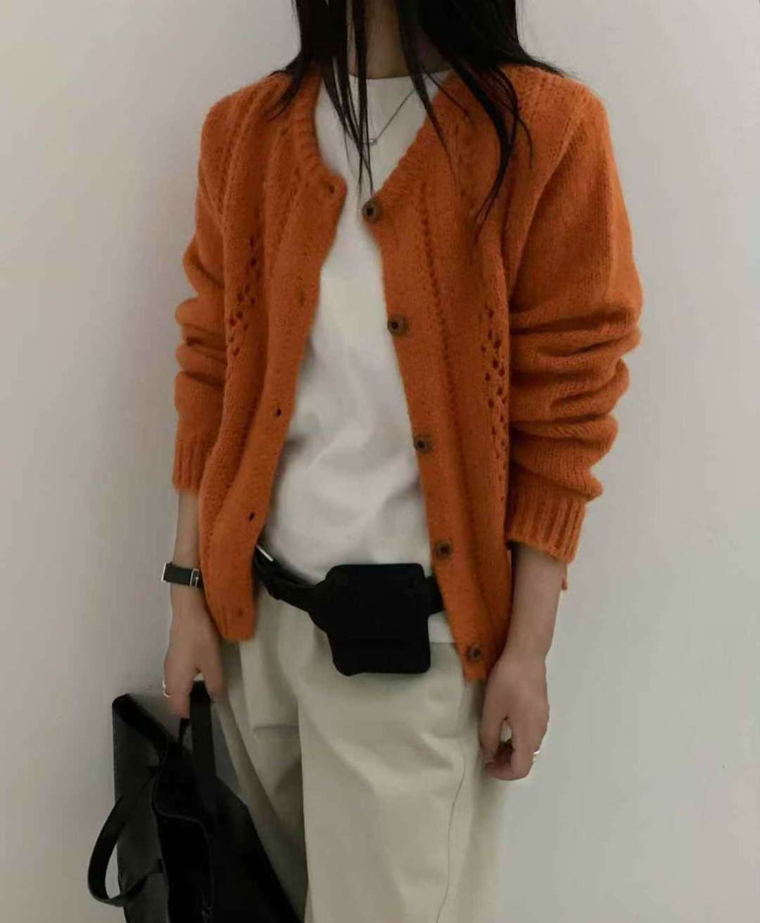 Y.BUTTERFIY東大門㊣代購女裝新款時尚25秋冬毛衣圍巾開衫Y.BUTTERFIY毛衣圖色2