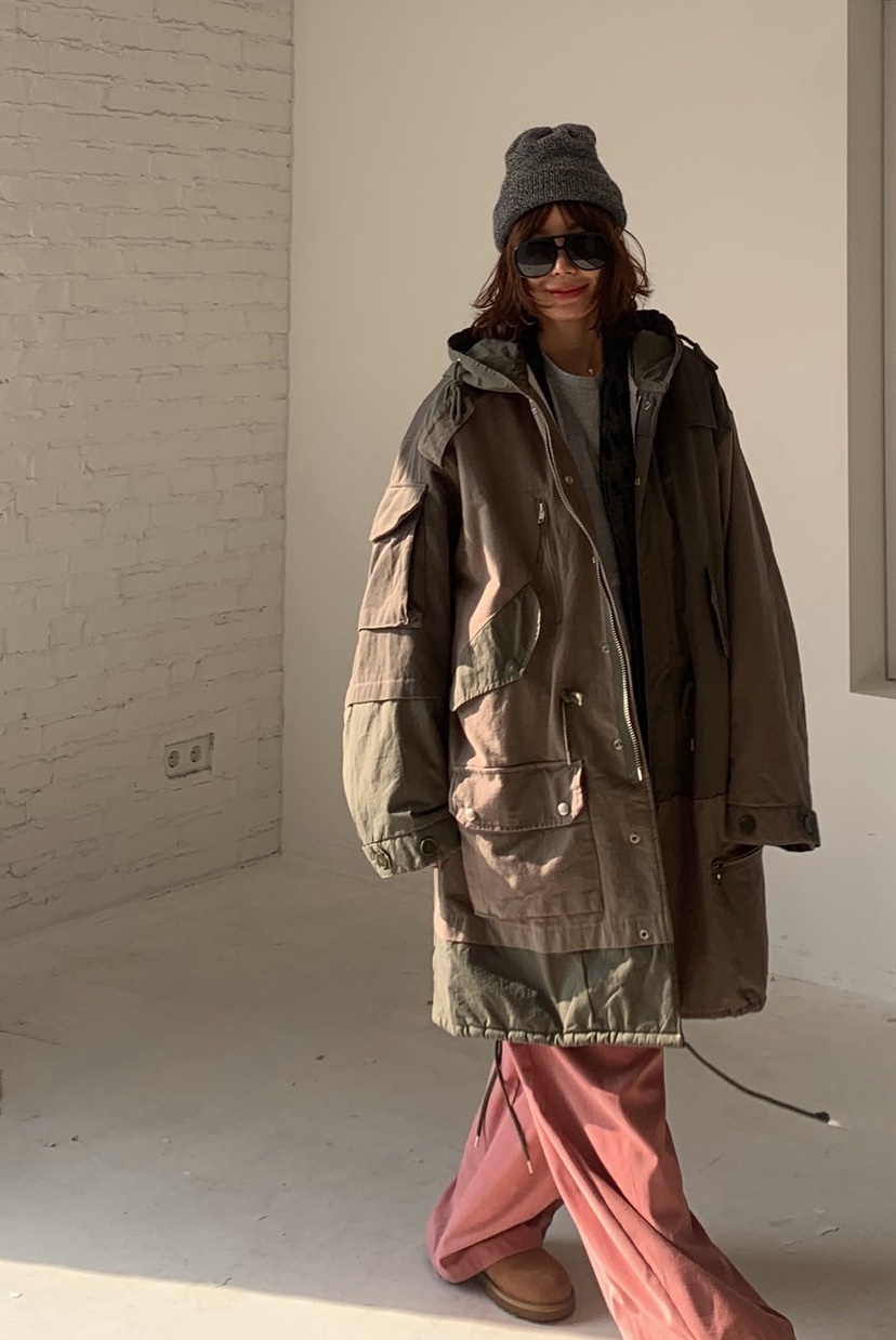 PARIS MATCH東大門㊣代購女裝新品職業休閑推薦中長款大衣PARIS MATCH中長款大衣