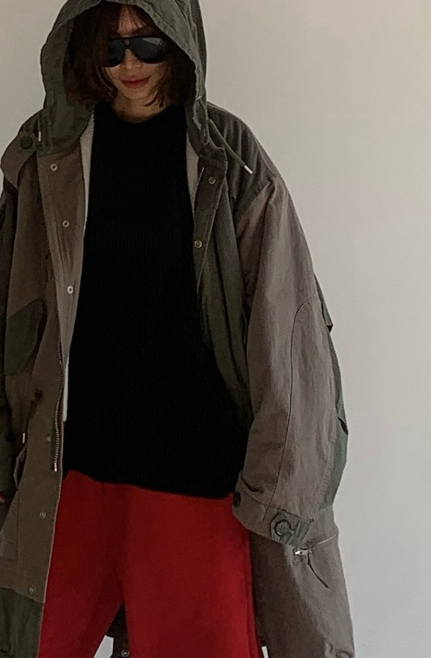 PARIS MATCH東大門㊣代購女裝新品職業休閑推薦中長款大衣PARIS MATCH中長款大衣