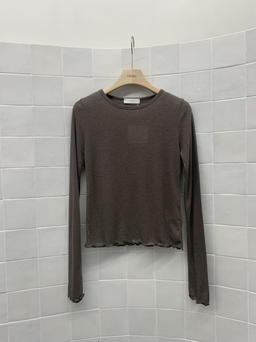 RIETTE東大門㊣直郵女裝新品25秋冬熱賣時尚職業長袖T恤羊毛RIETTE長袖T恤圖色1
