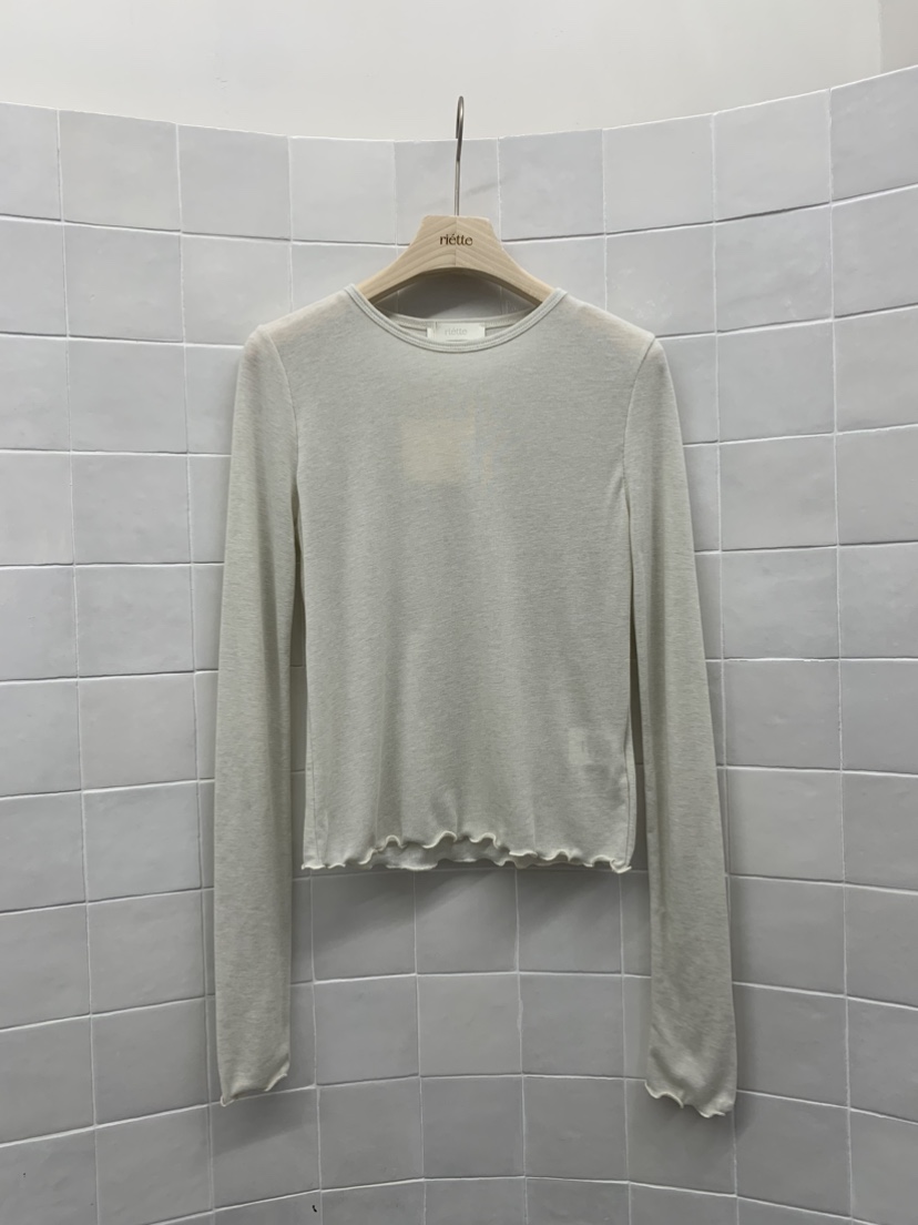 RIETTE東大門㊣直郵女裝新品25秋冬熱賣時尚職業長袖T恤羊毛RIETTE長袖T恤圖色2