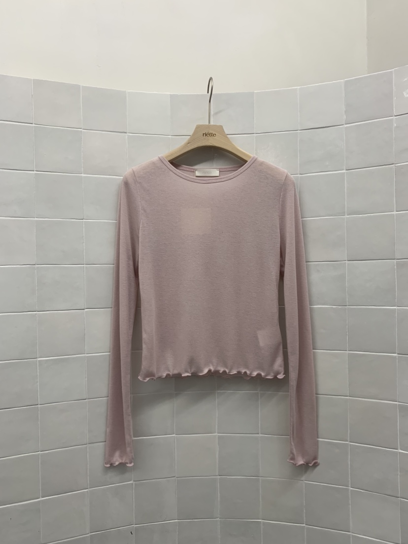 RIETTE東大門㊣直郵女裝新品25秋冬熱賣時尚職業長袖T恤羊毛RIETTE長袖T恤圖色3