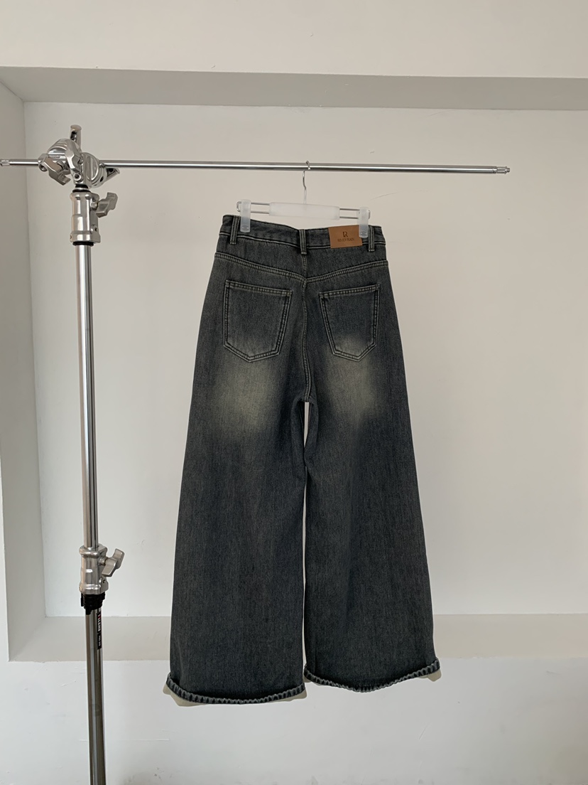 RIVER RAIN東大門㊣實拍女士新品熱賣時尚休閑25秋冬牛仔褲復古RIVER RAIN牛仔褲