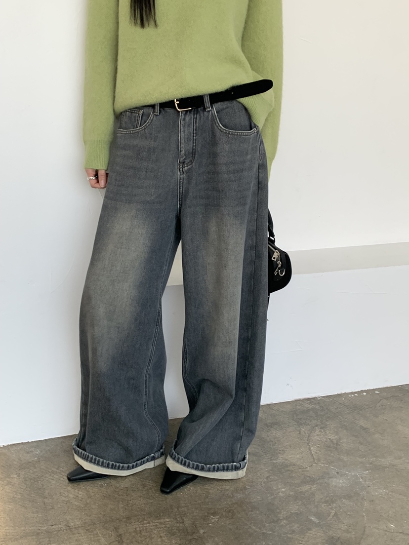 RIVER RAIN東大門㊣實拍女士新品熱賣時尚休閑25秋冬牛仔褲復古RIVER RAIN牛仔褲