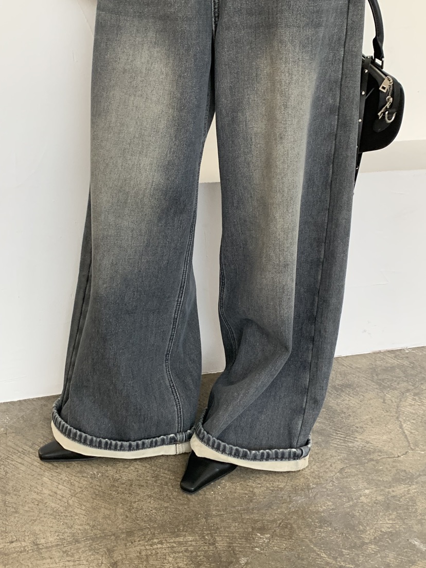 RIVER RAIN東大門㊣實拍女士新品熱賣時尚休閑25秋冬牛仔褲復古RIVER RAIN牛仔褲