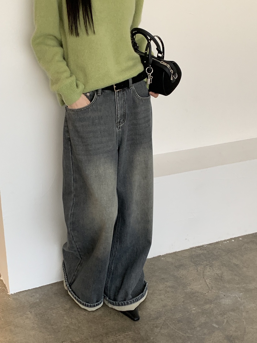 RIVER RAIN東大門㊣實拍女士新品熱賣時尚休閑25秋冬牛仔褲復古RIVER RAIN牛仔褲