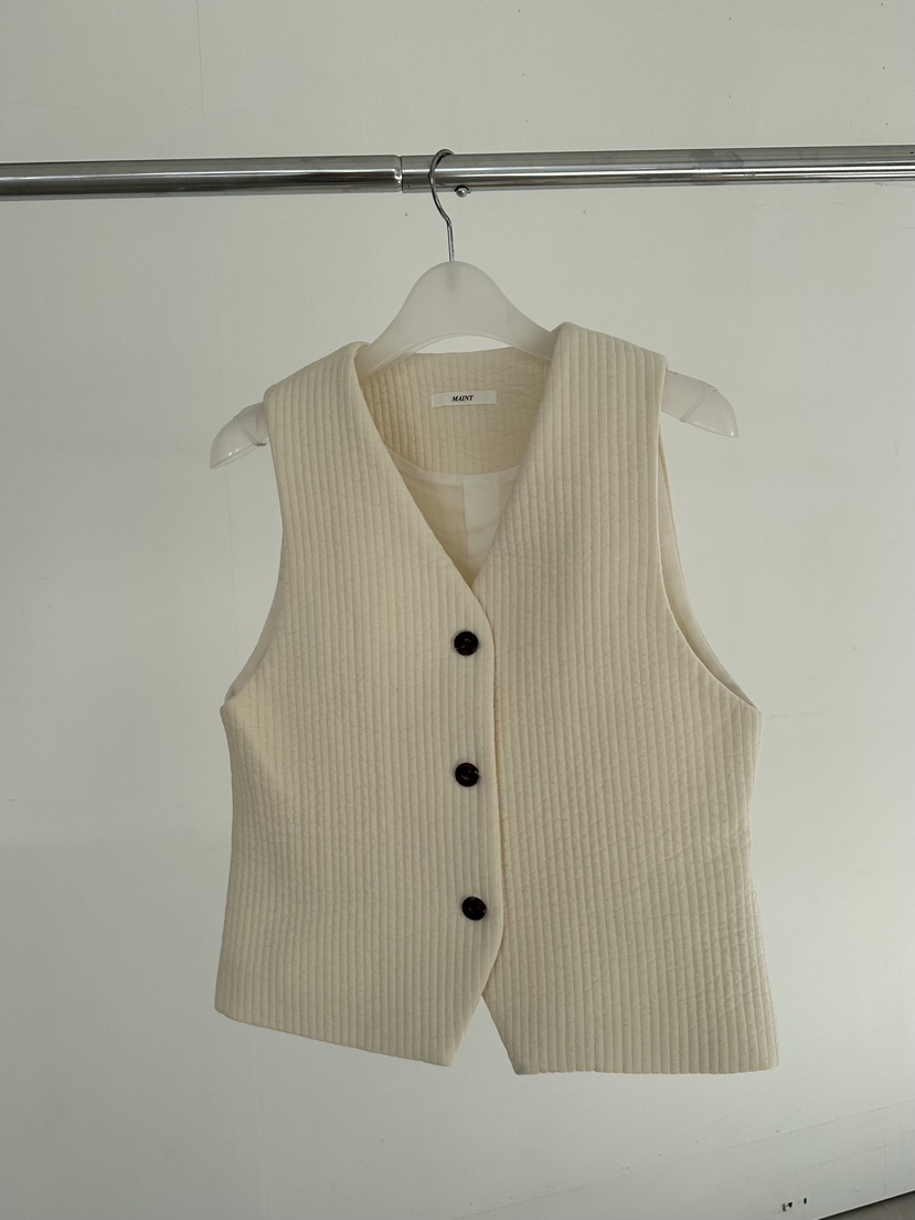 MAINT東大門㊣代購女裝新款推薦25秋冬人氣熱賣時尚馬甲絎縫MAINT馬甲圖色1